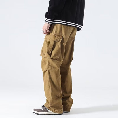 Men's Overalls Fashionable Casual Pants Straight-leg Pants