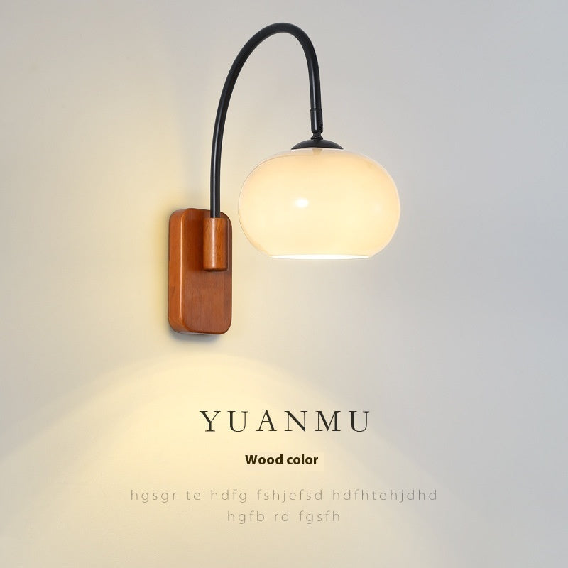 Bedside Wall Lamp Creative Retro Glass Wall LED Lamp