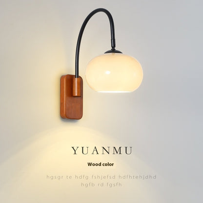 Bedside Wall Lamp Creative Retro Glass Wall LED Lamp