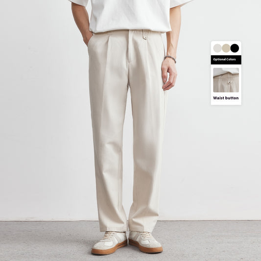 Straight Drooping Casual Pants Men's Loose Suit Pants