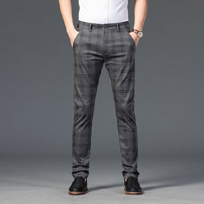 Men's Trendy Youth Plaid Small Straight Pants