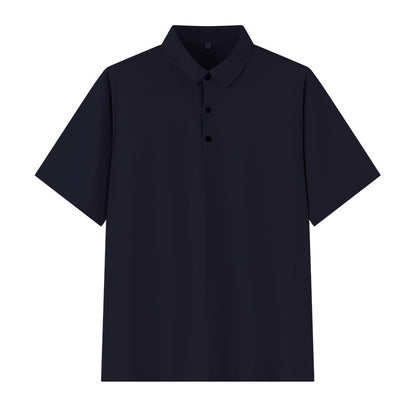 Plus Size Seamless Men Ice Silk Polo Shirt