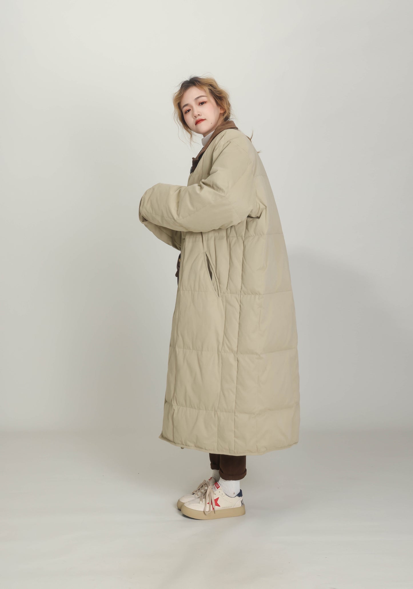 Winter New Cotton Jacket, Casual And Loose Fit, Knee Length Short Down Jacket