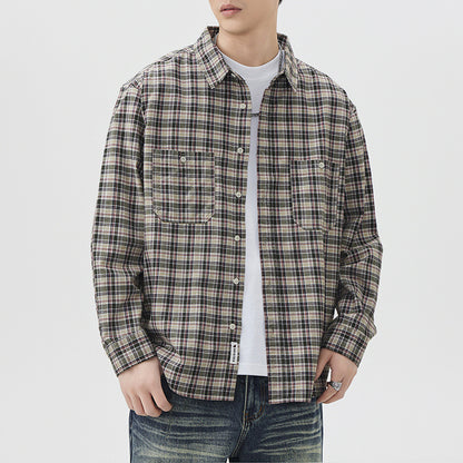 Fashion Fashion Brand Plaid Shirt High Quality Can Be Long Sleeves Inner Wear Coat