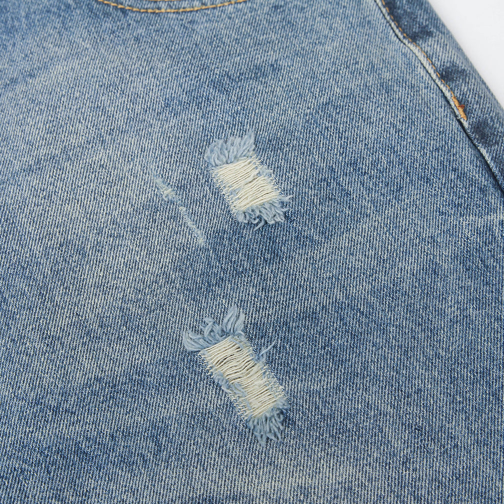 Fashion American Street Ripped Jeans Men