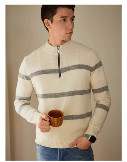 High-end Stripe Warm Knitwear