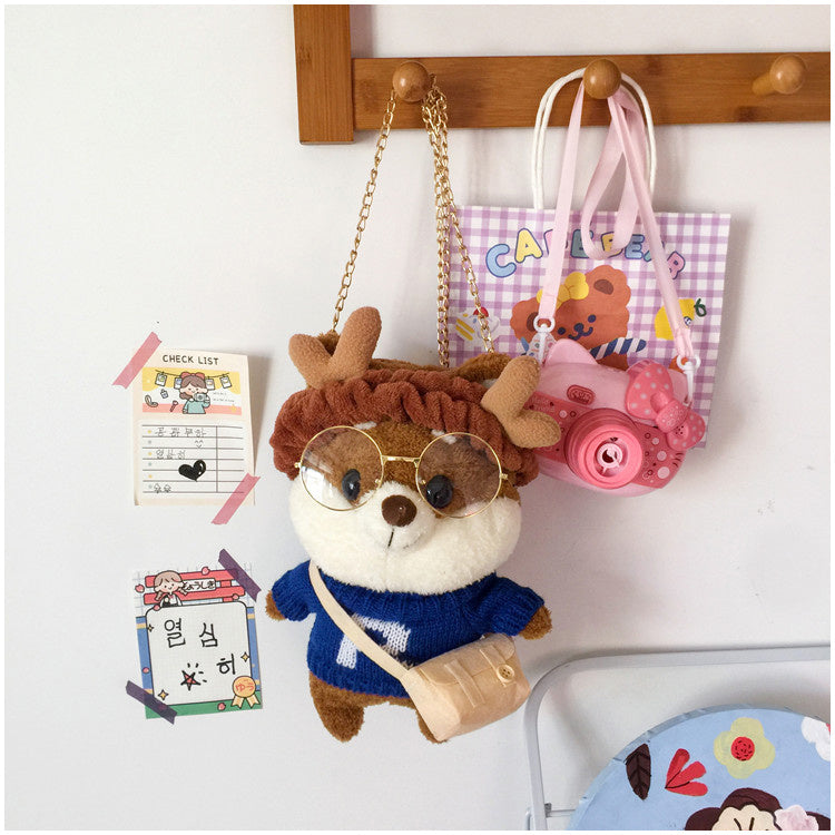 Furry Chain Crossbody Bag For Women