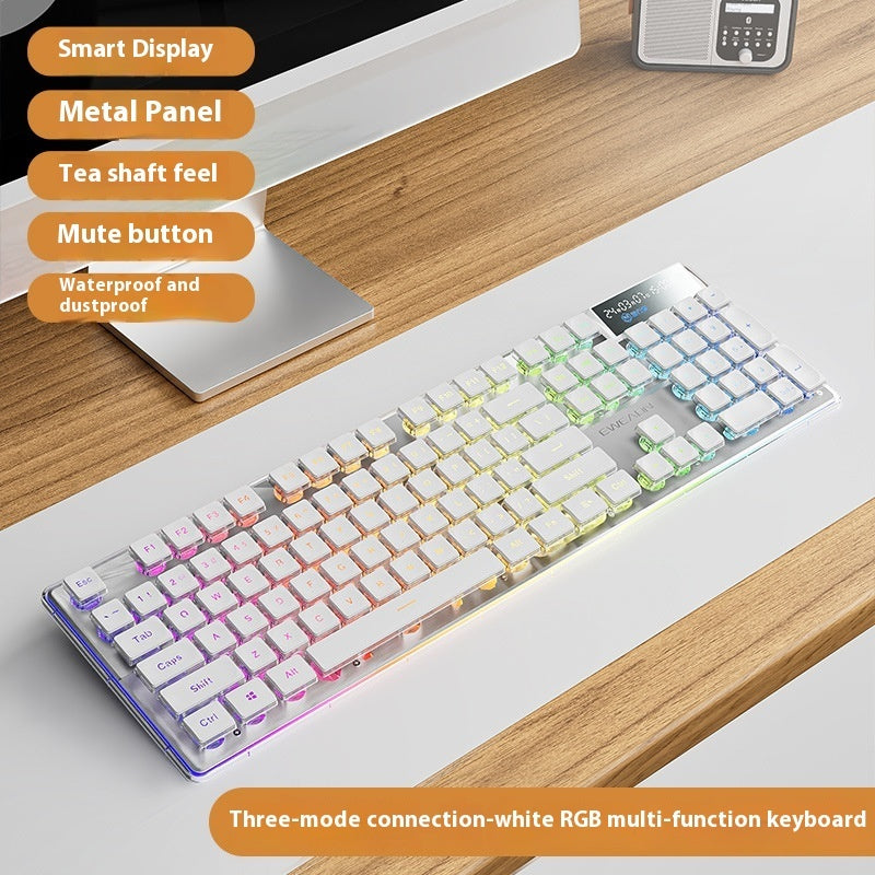 Prewalker V3 Wired Mute Keyboard Mouse Suit Mechanical Feeling Girls Office Typing Wireless Bluetooth Computer