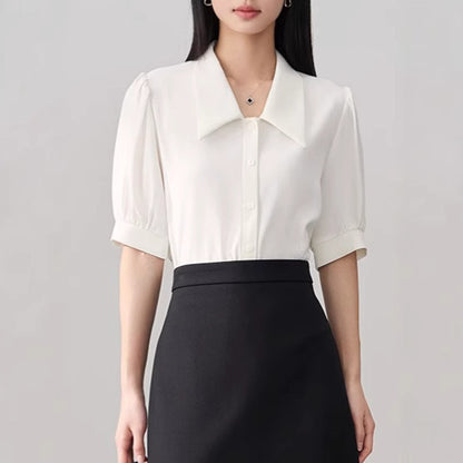 Short-sleeved Shirt Women's Design Loose Shirt Commuting To Work