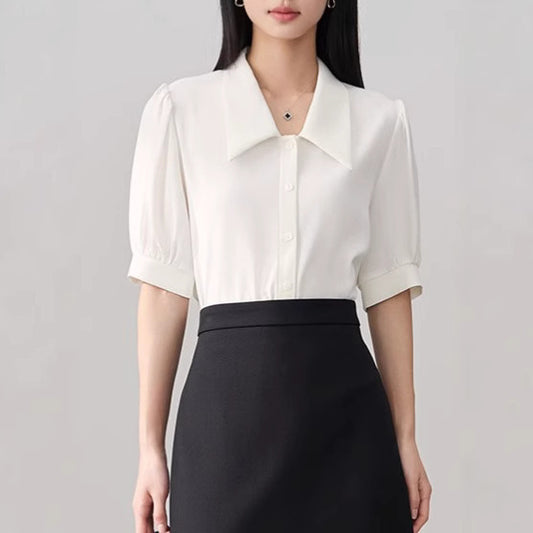 Short-sleeved Shirt Women's Design Loose Shirt Commuting To Work