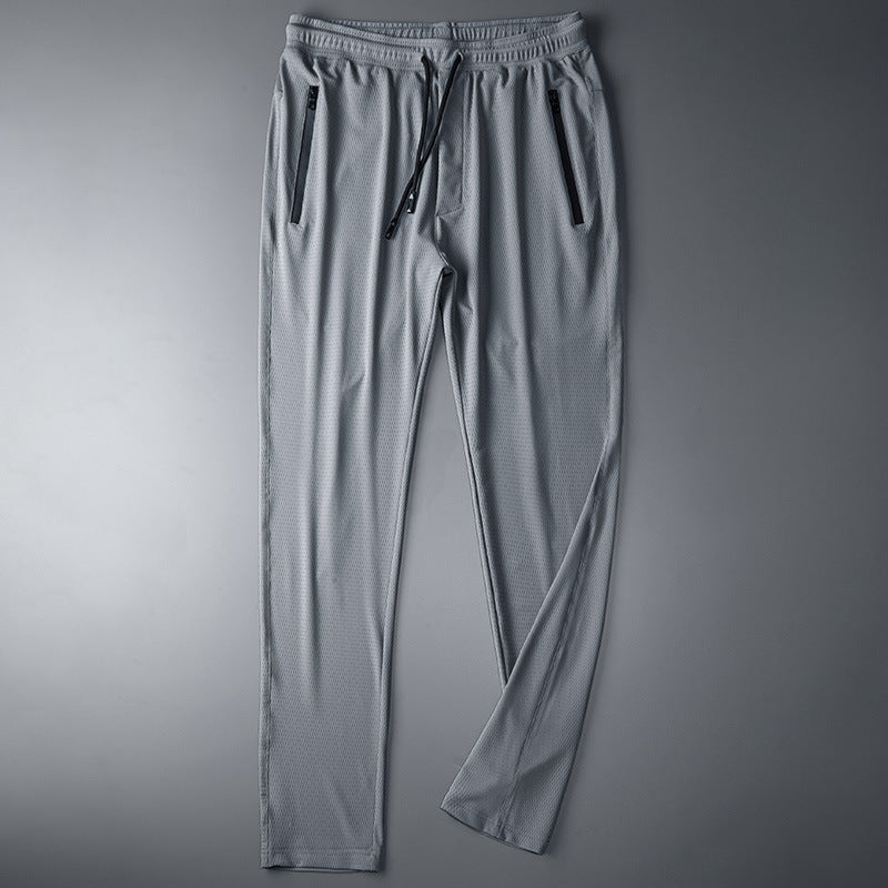 Summer Mesh Ice Silk Casual Pants Men's Large Size Loose Sweatpants