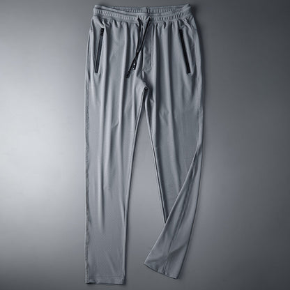 Summer Mesh Ice Silk Casual Pants Men's Large Size Loose Sweatpants