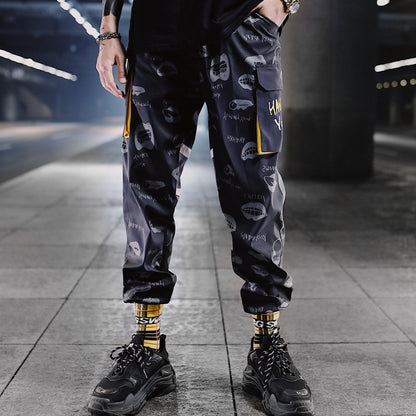 Men's Casual Pants Multi-pocket Drawstring Pants Trend