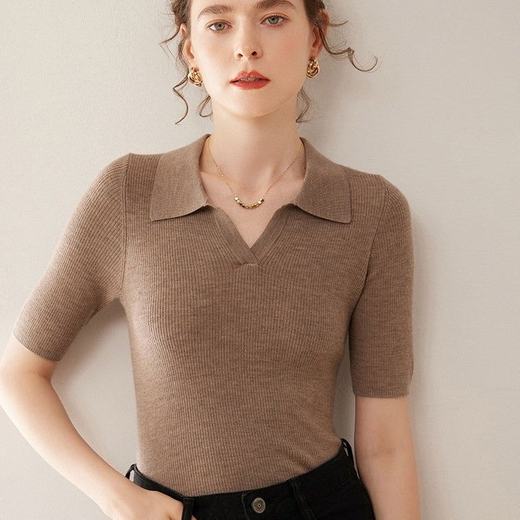 Worsted Thin Cashmere Women's Bottoming Shirt