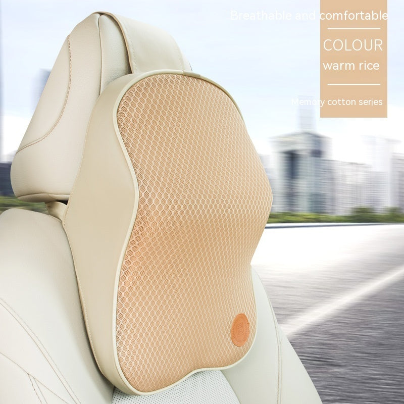 Four Seasons Universal Memory Foam Automotive Headrest Neck Pillow Lumbar Support Pillow