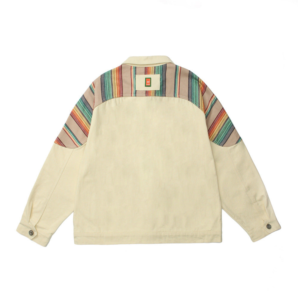 National Style Splicing Coat Men And Women