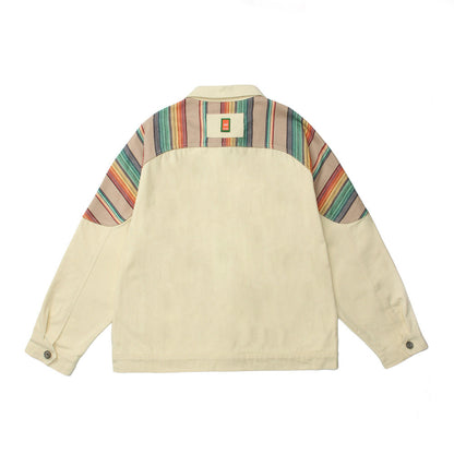 National Style Splicing Coat Men And Women