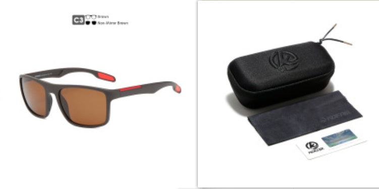 Square Polarized Sunglasses Silicone Nose Pads 1.1Tac Real Film Color Changing Outdoor Glasses