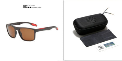 Square Polarized Sunglasses Silicone Nose Pads 1.1Tac Real Film Color Changing Outdoor Glasses