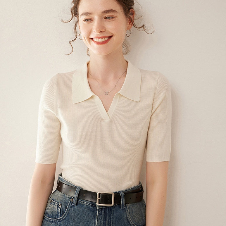 Worsted Thin Cashmere Women's Bottoming Shirt