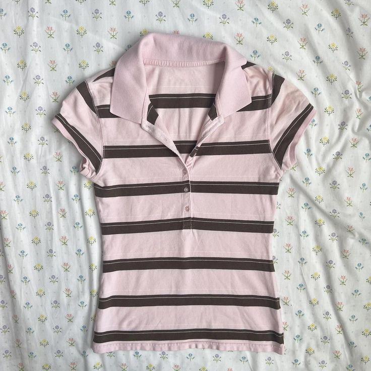 Slim Fit Slimming And Simple Casual Striped Polo Collar Top