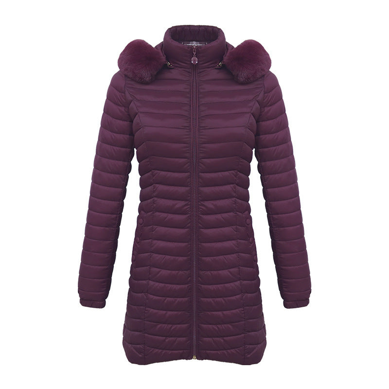 Winter Long Parka Ultra-light Liner Women's Quilted Cotton Coat