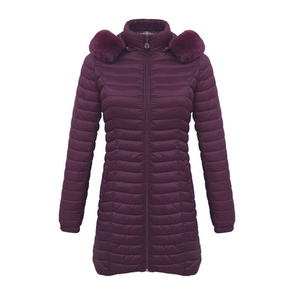 Winter Long Parka Ultra-light Liner Women's Quilted Cotton Coat