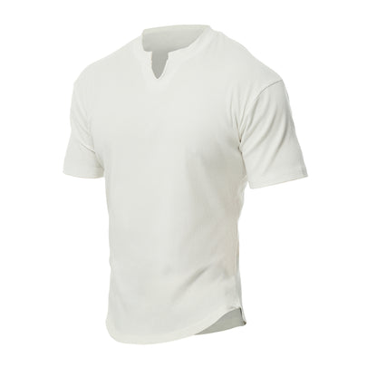 Workout Casual Small Collar Short Sleeve Thread Cloth Personality Training