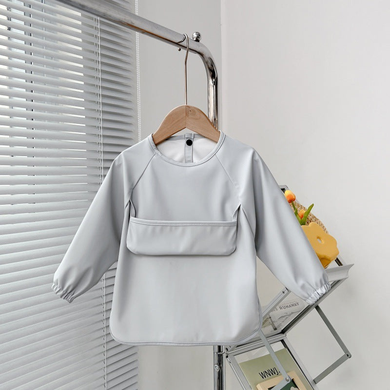 Reverse Wearing Drawing Bib Infant Feeding Protective Clothing