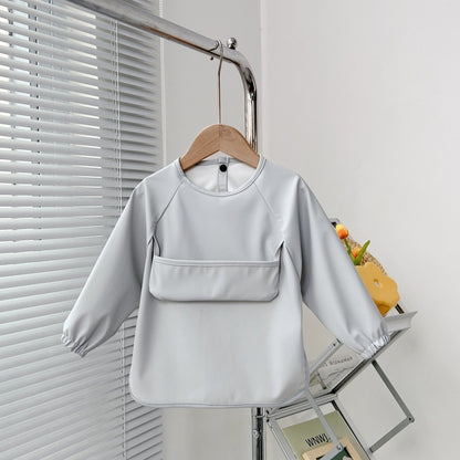 Reverse Wearing Drawing Bib Infant Feeding Protective Clothing