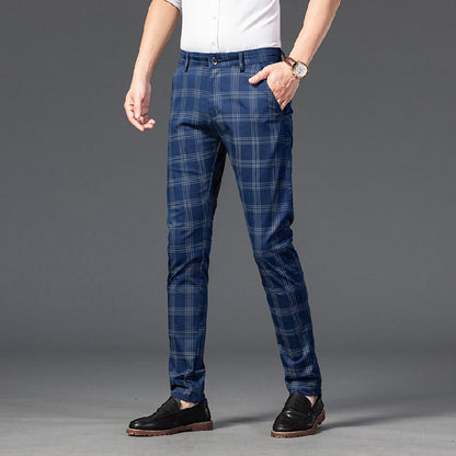 Men's Trendy Youth Plaid Small Straight Pants