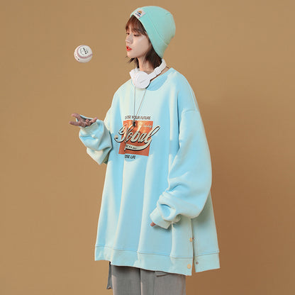 American Street Fried Street High-end Sense Of Oversize Couple Tops