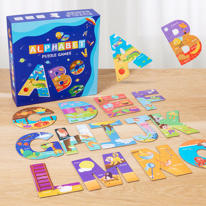 Large Block Digital Puzzle Toys Children's Letters Puzzle Cognitive Paper Educational Toys