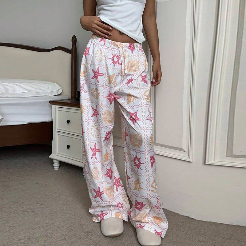 Temperament Leisure Trousers Wide-leg Straight Pants Mop Pants Women