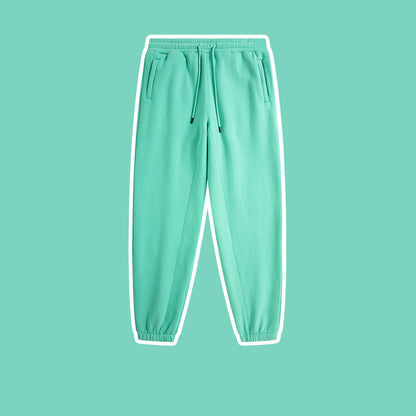 Men's Solid Color Casual Fleece Sweatpants American Fashion Brand