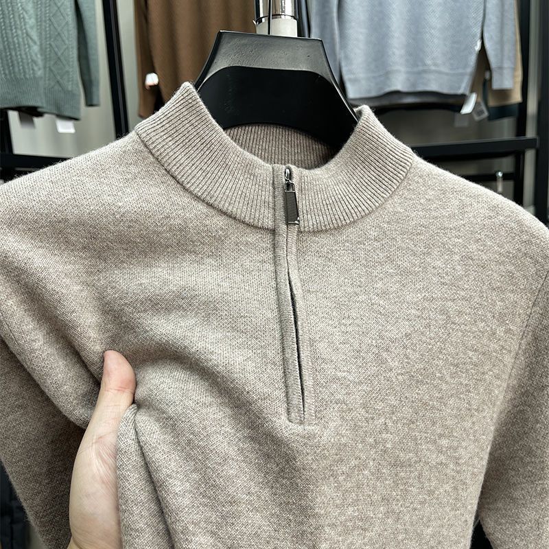 Casual Half Zipper Thermal Knitwear Coat