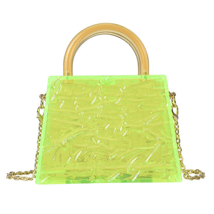 Super Mini Transparent Chain Small Bag Bag Lipstick Bag Headphone Bag Women