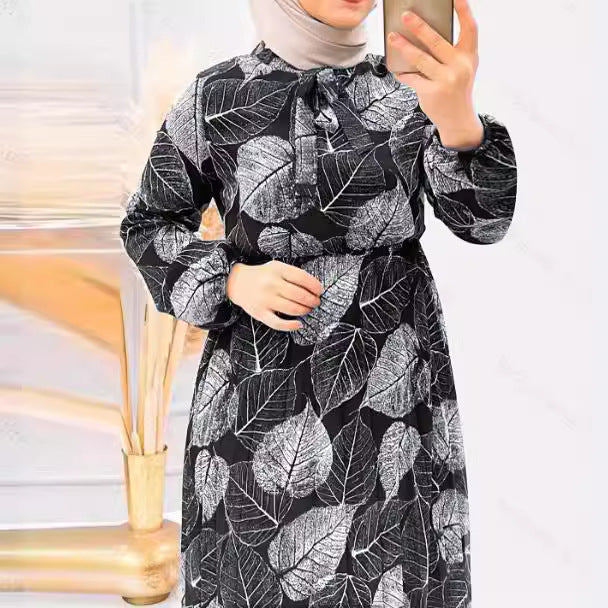 Women's Fashion Waist-controlled Muslim Dress