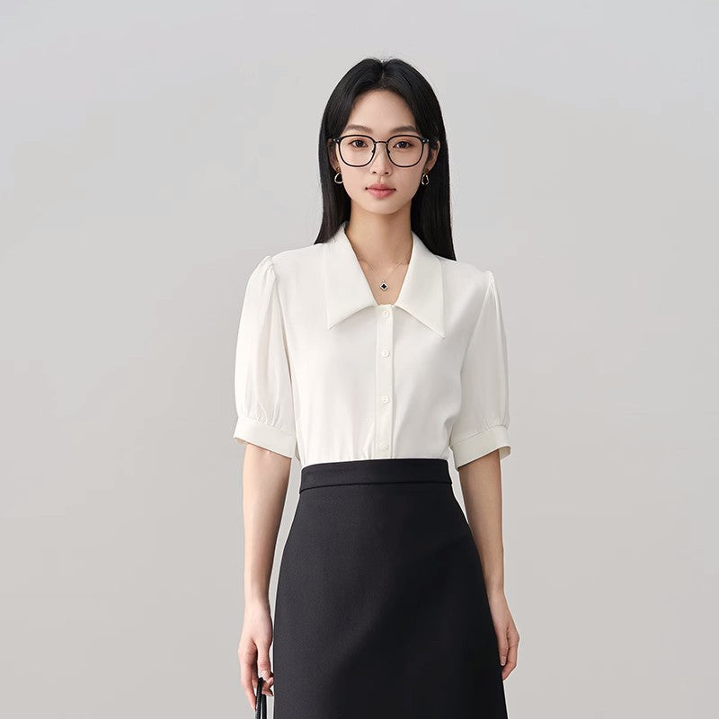 Short-sleeved Shirt Women's Design Loose Shirt Commuting To Work