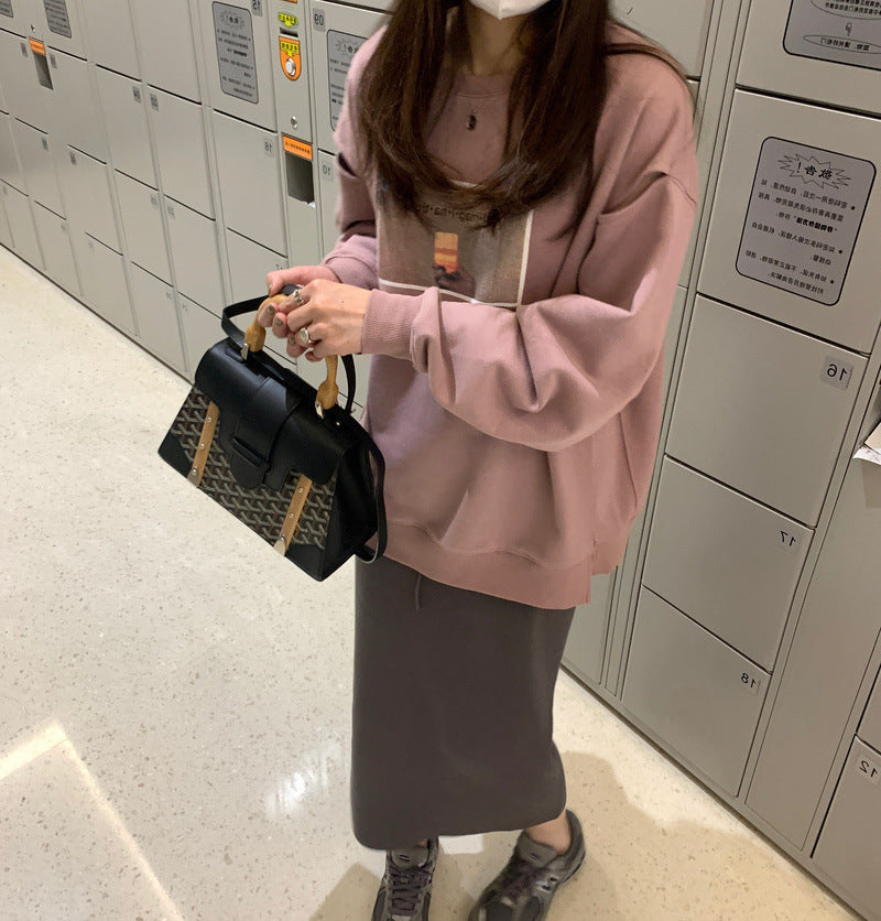 Fashion Waistcoat Printed Loose Casual Sweater