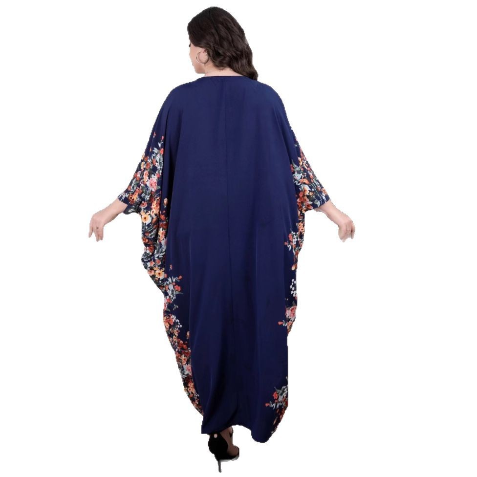 Middle East Muslim Women's Skirt Arab Floral Loose Robe