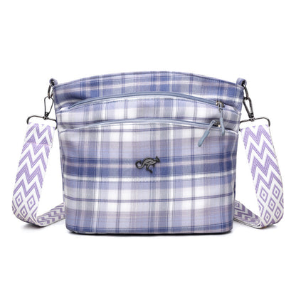 Artistic Plaid Shoulder Large Capacity Students' Crossbody Bag Women