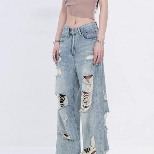 Fashion Straight Loose Slimming Wide-leg Pants For Women