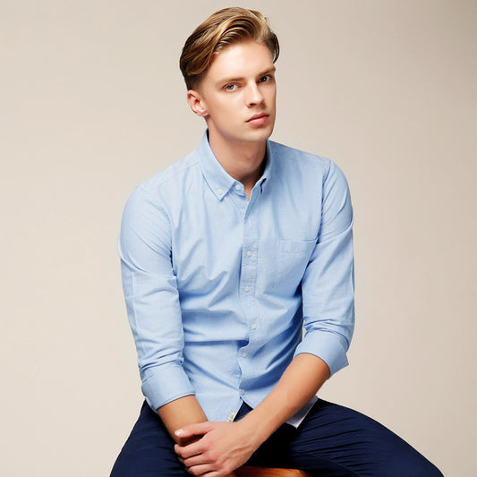 Men's Autumn Long-sleeved Casual Cotton Shirt