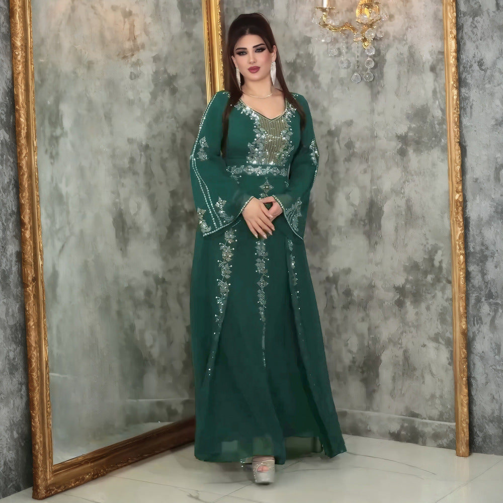 Elegant Heavy Industry Muslim Dress