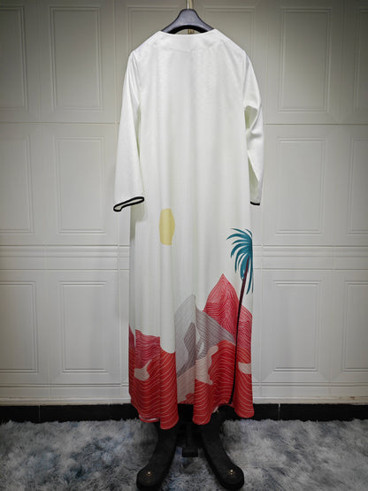 MQ111 Muslim Fashion Robe Abaya Cardigan Coat