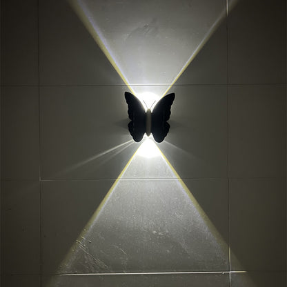 Outdoor Solar Wall Lamp Butterfly Wall Washer Simple Modern