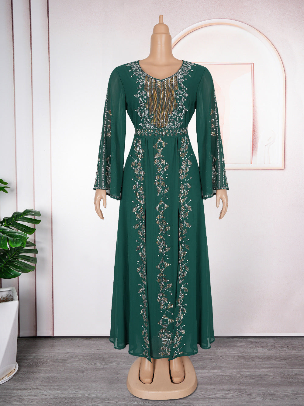 Elegant Heavy Industry Muslim Dress