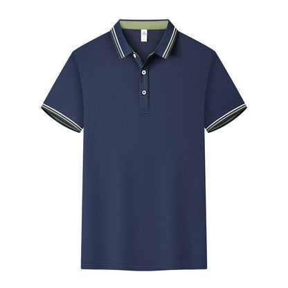 Polo Cotton Workwear With A Collar And Short Sleeves