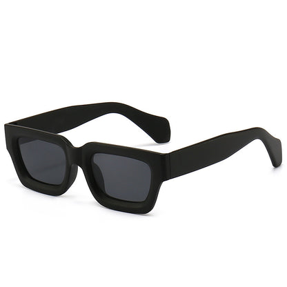 Retro Concave Frame Wide Foot Square European And American Sun-proof Sun Glasses